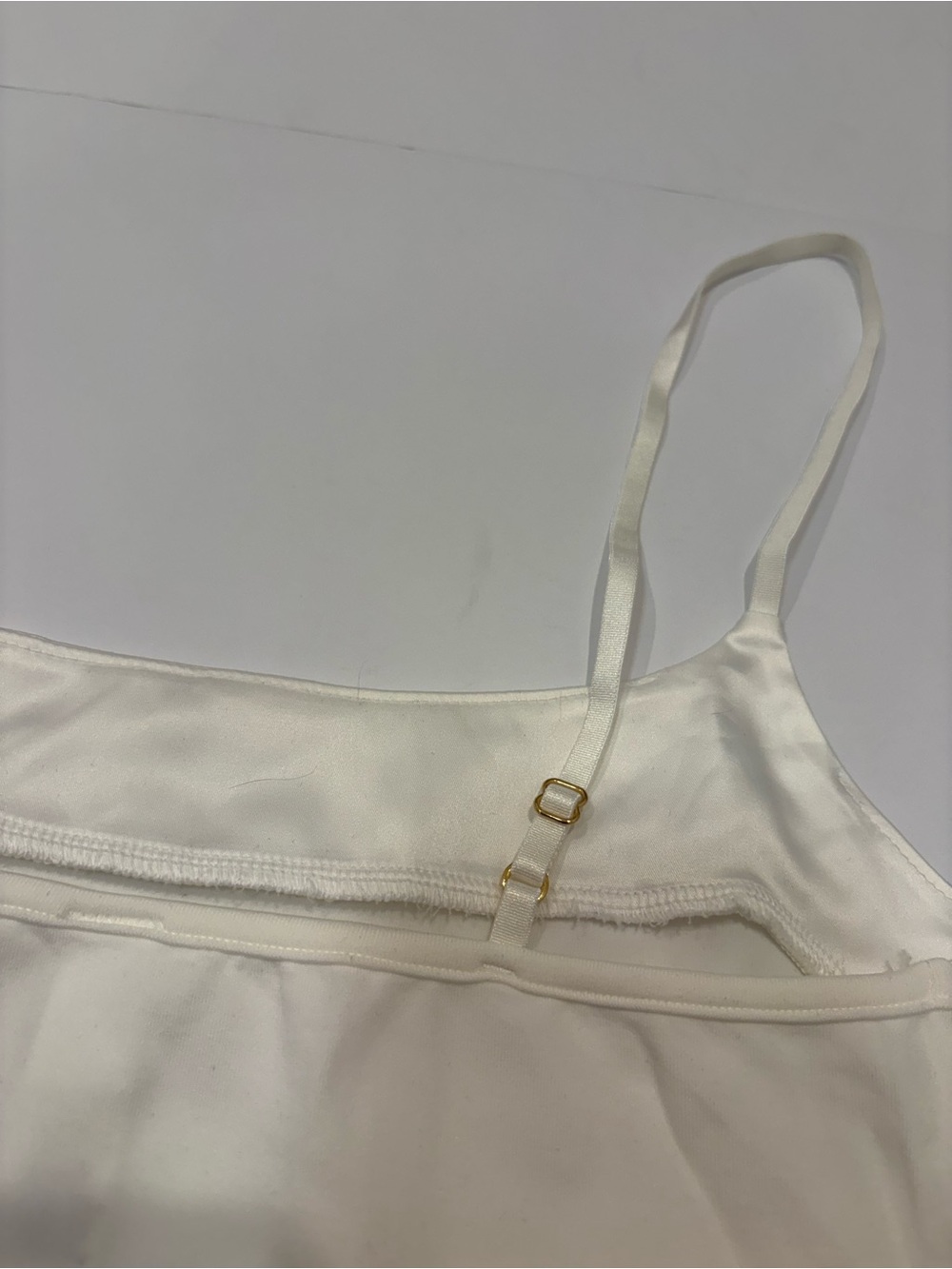 Banana Republic Cream Satin Spaghetti Strap Cami Medium - Picture 3 of 4